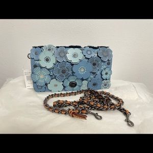 NWT Coach 1941 Dinky Tea Rose Chambray Blue